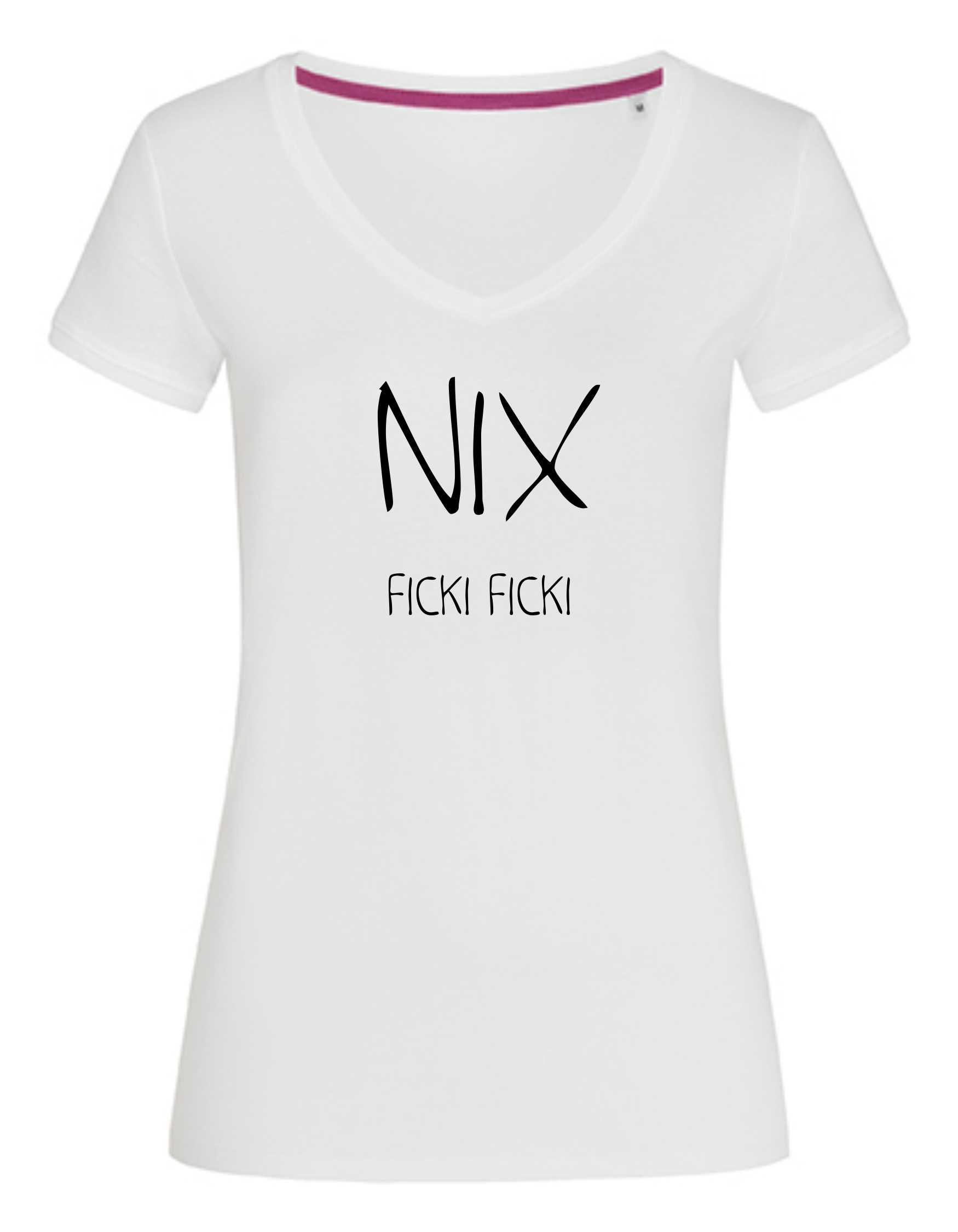 NIX FICKI FICKI -Megan V Hals T-Shirt